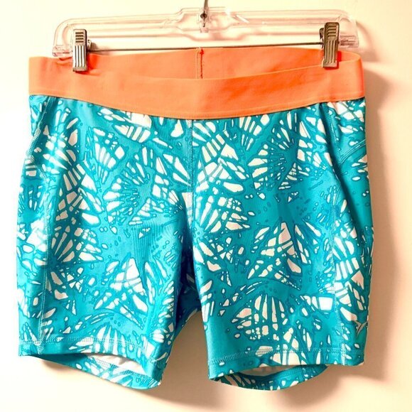 Old Navy Size Large Shorts Athletic Workout Yoga running Blue Waterproof Bike - Picture 1 of 7